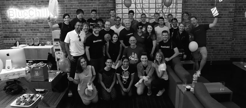 The BlueChilli team, affectionately known as BlueChillians.